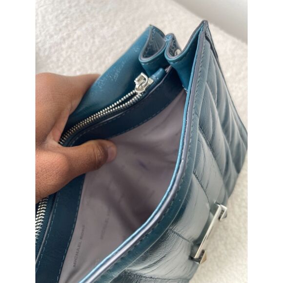 Michael Kors Teal Whitney Shoulder Bag - Picture 5 of 6